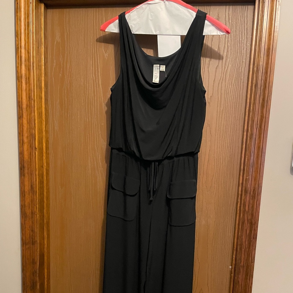 Black jersey jumpsuit